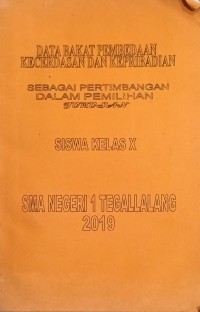 Image of Data Bakat Pembedaam Kecerdasan dan Kepribadian Siswa Kelas X
